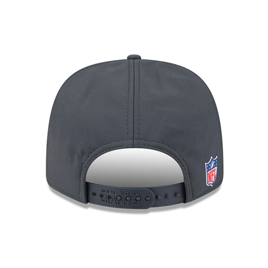 This is a New York Giants NFL Sideline 2025 Charcoal 9SEVENTY Stretch Snap Adjustable Cap 7
