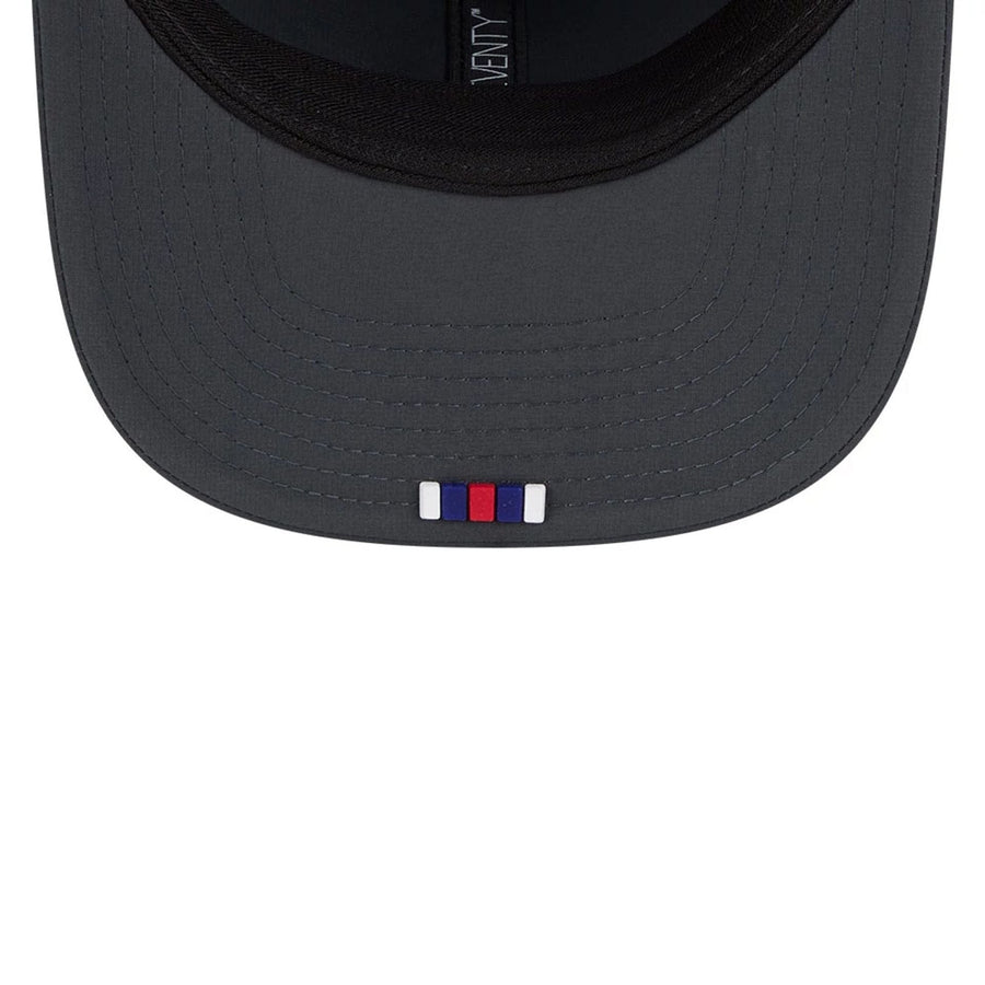 This is a Official Logo NFL Sideline 2025 Charcoal 9SEVENTY Stretch Snap Adjustable Cap 2