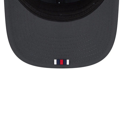 This is a New England Patriots NFL Sideline 2025 Charcoal 9SEVENTY Stretch Snap Adjustable Cap 2