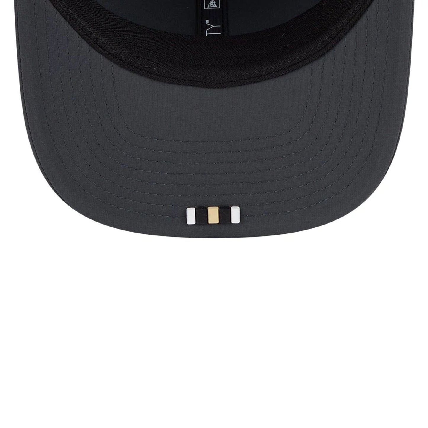 This is a New Orleans Saints NFL Sideline 2025 Charcoal 9SEVENTY Stretch Snap Adjustable Cap 2