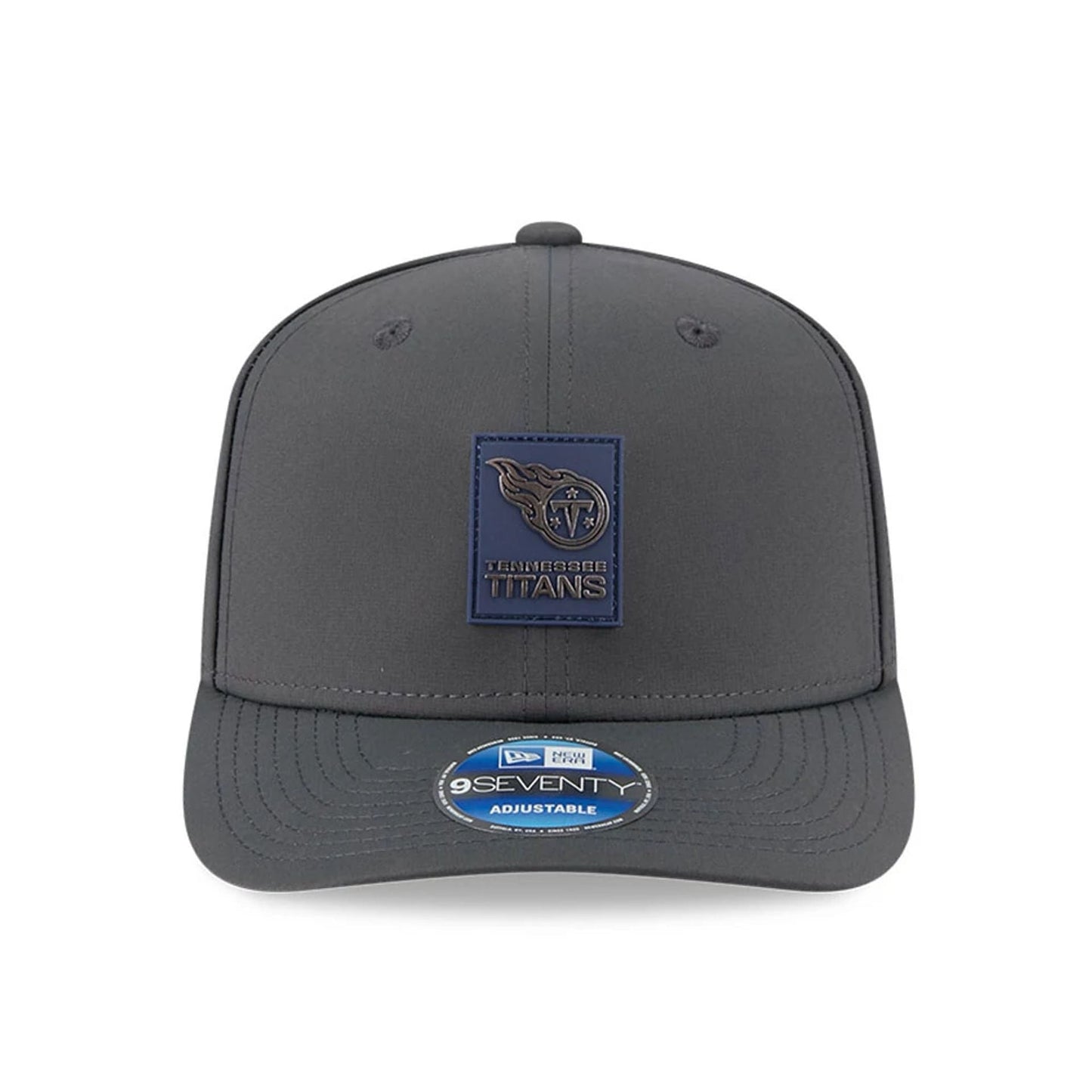 This is a Tennessee Titans NFL Sideline 2025 Charcoal 9SEVENTY Stretch Snap Adjustable Cap 3