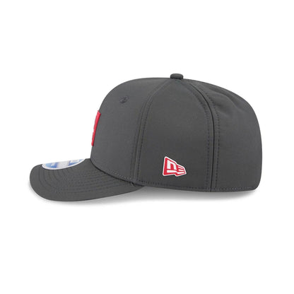 This is a Tampa Bay Buccaneers NFL Sideline 2025 Charcoal 9SEVENTY Stretch Snap Adjustable Cap 6