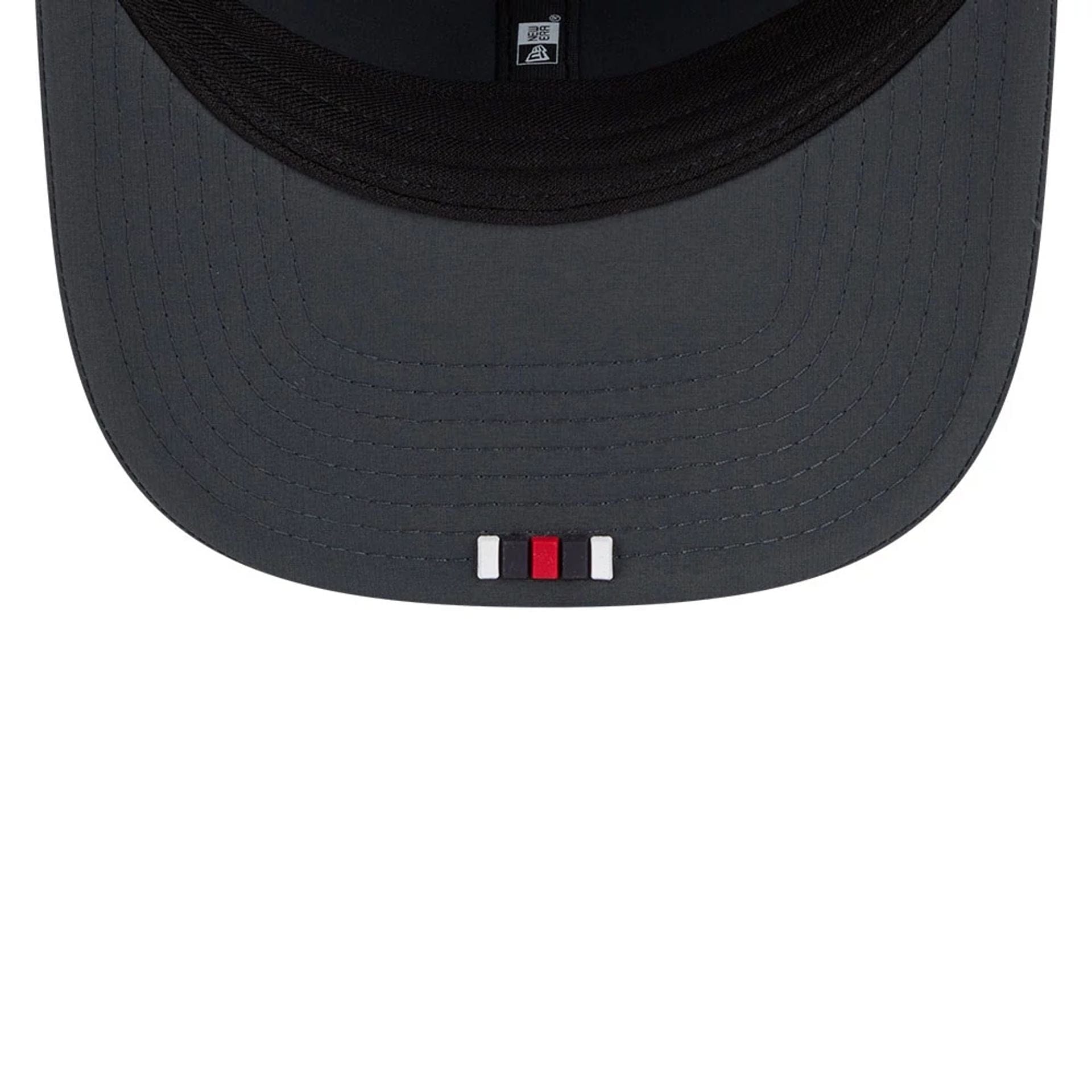 This is a Houston Texans NFL Sideline Charcoal 9SEVENTY Stretch Snap Adjustable Cap 7