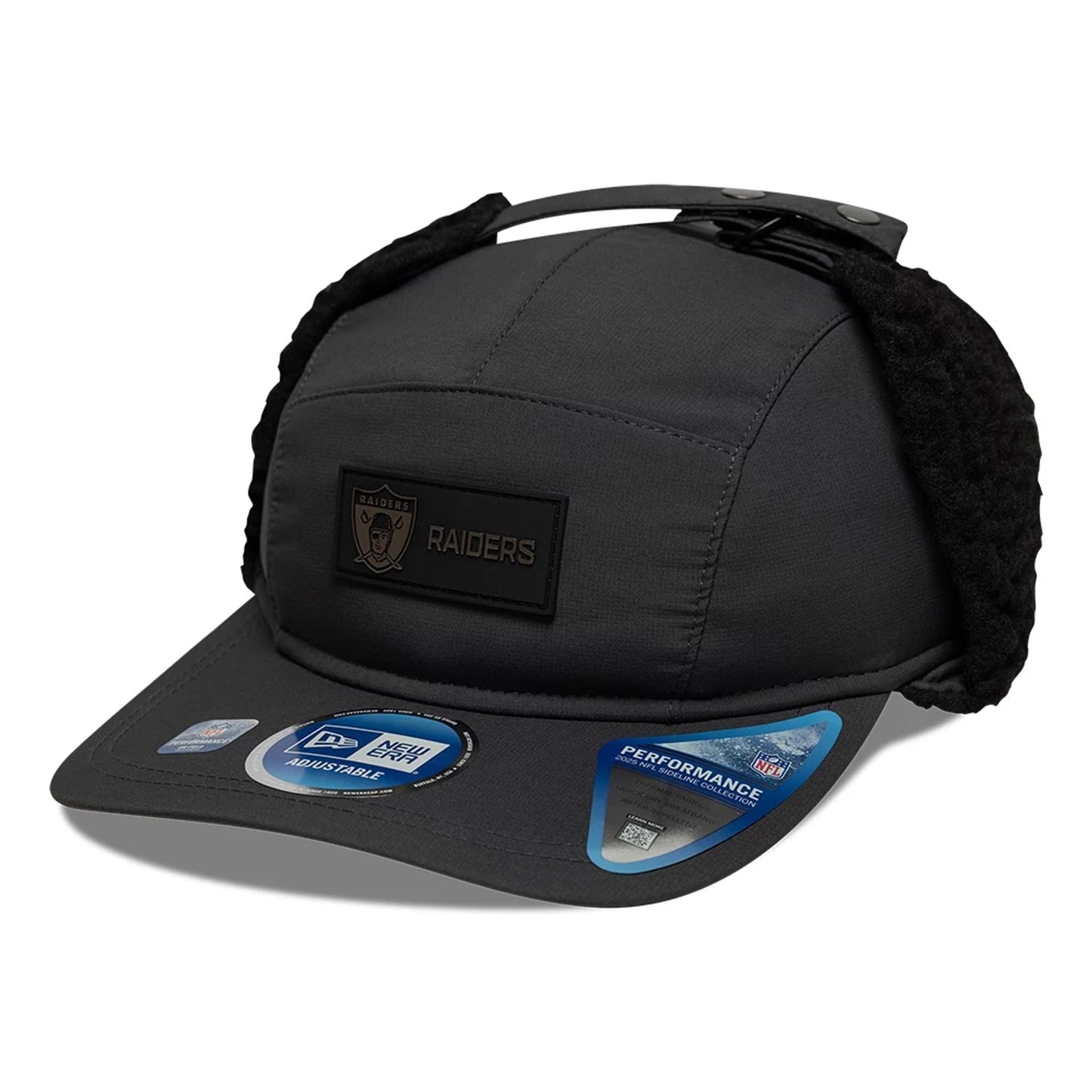 This is a Oakland Raiders NFL Sideline Charcoal Dogear Camper Adjustable Cap 8
