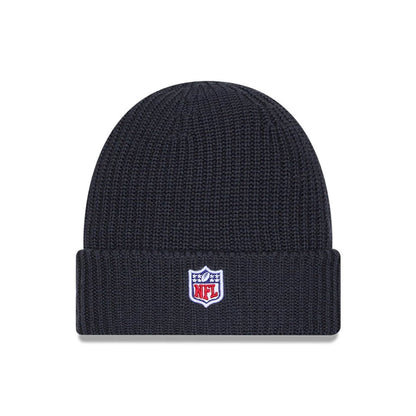 This is a Green Bay Packers NFL Sideline 2025 Charcoal Cuff Knit Beanie Hat 3