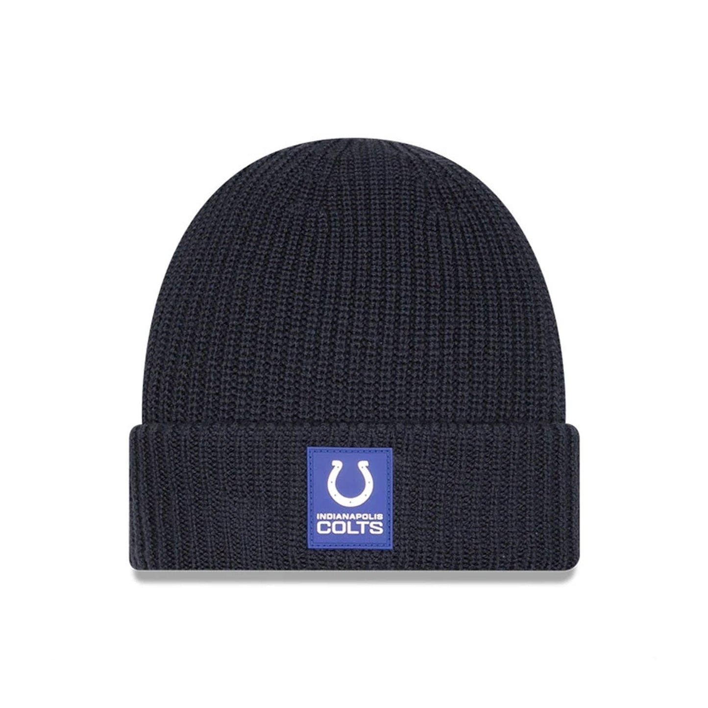 This is a Indianapolis Colts NFL Sideline 2025 Charcoal Cuff Knit Beanie Hat 1