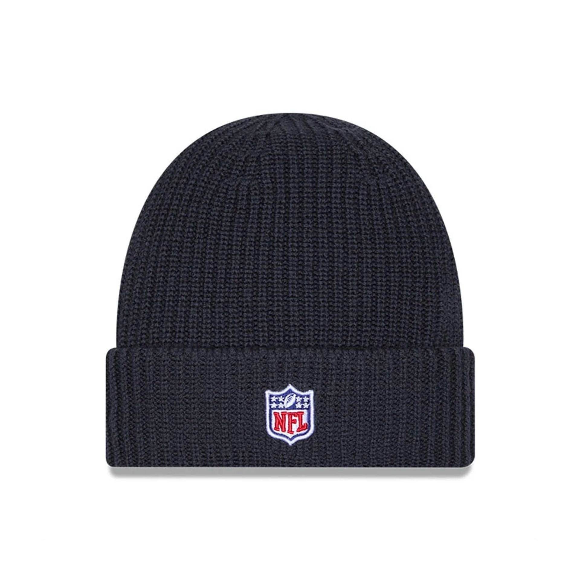 This is a Miami Dolphins NFL Sideline 2025 Charcoal Cuff Knit Beanie Hat 3