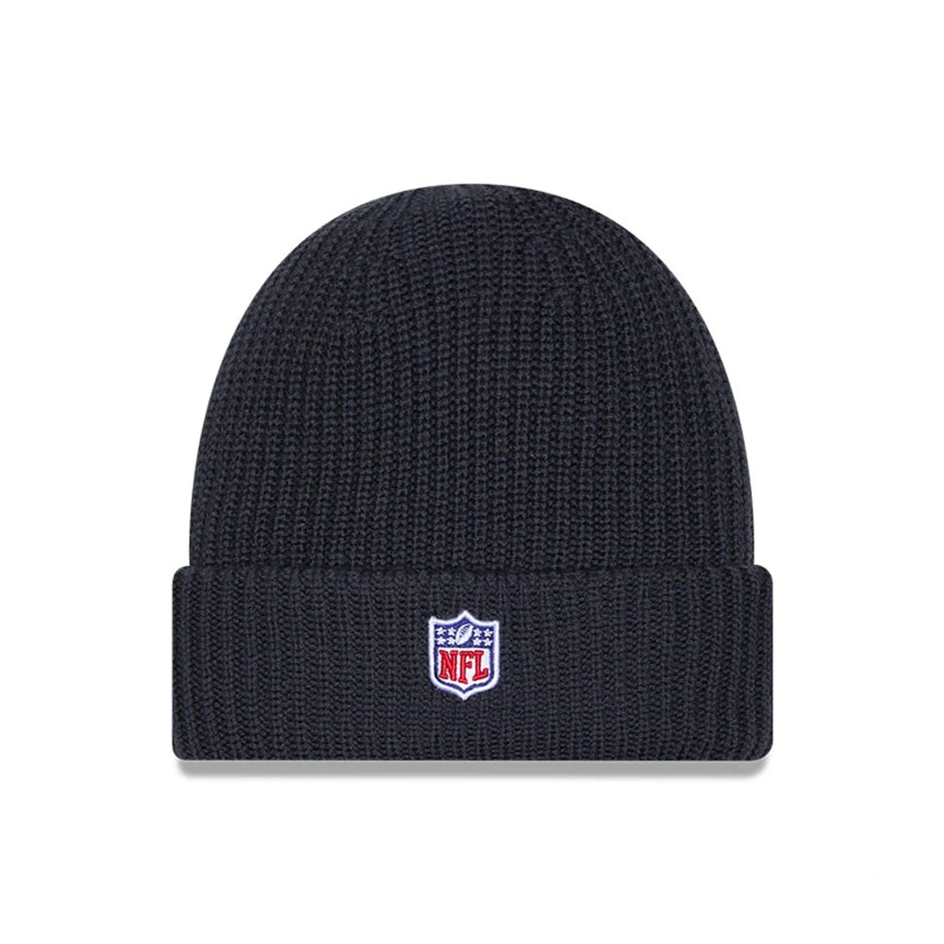 This is a LA Chargers NFL Sideline 2025 Charcoal Cuff Knit Beanie Hat 3