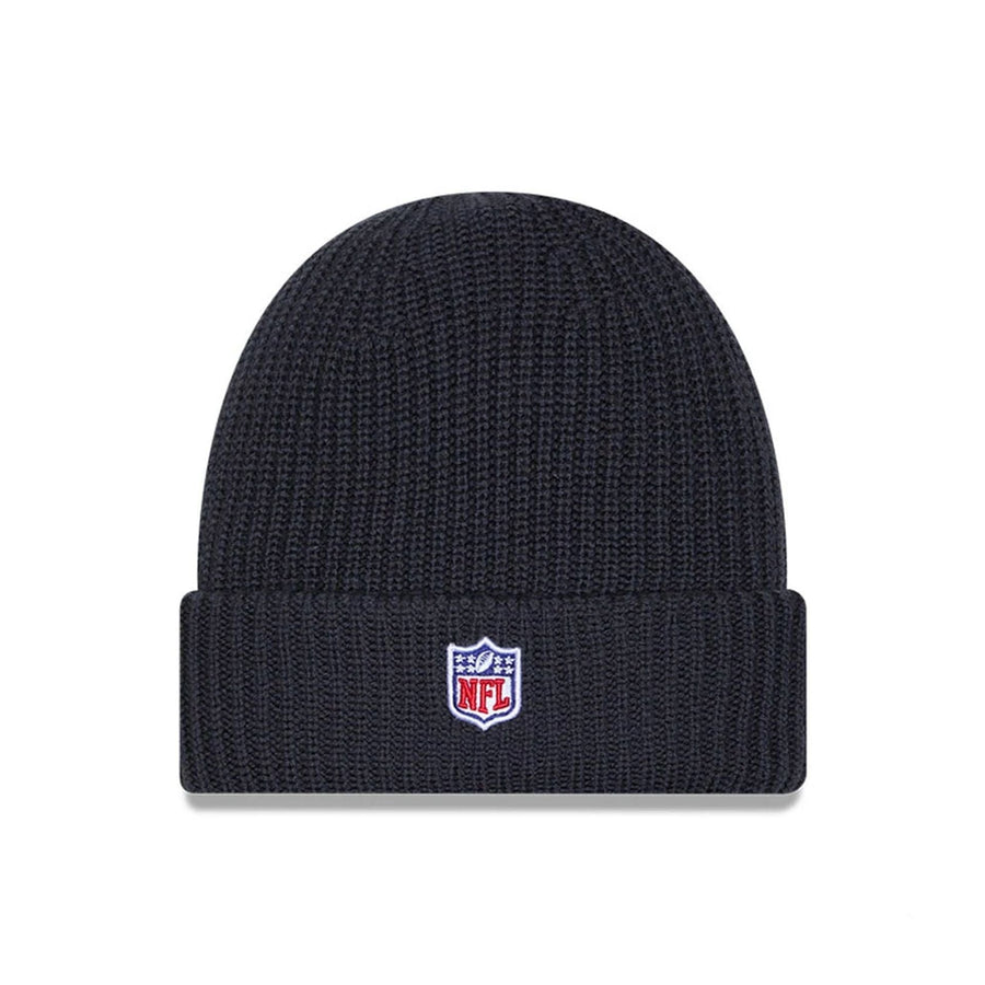 This is a LA Chargers NFL Sideline 2025 Charcoal Cuff Knit Beanie Hat 3