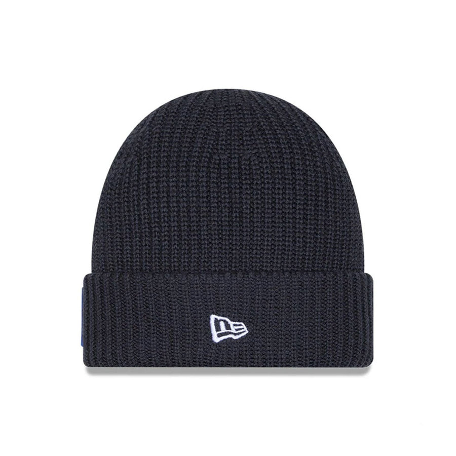 This is a LA Rams NFL Sideline 2025 Charcoal Cuff Knit Beanie Hat 2