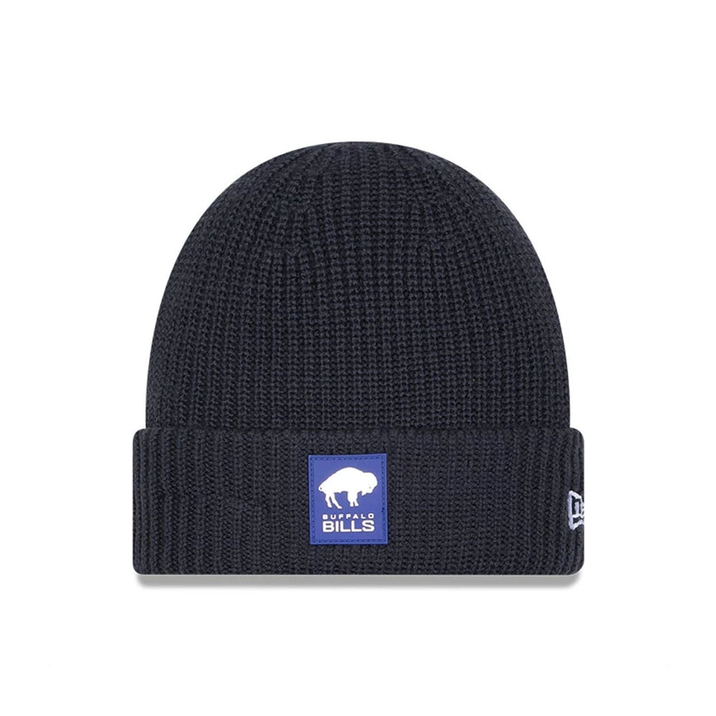 This is a Buffalo Bills NFL Sideline Charcoal Cuff knit Beanie Hat 1