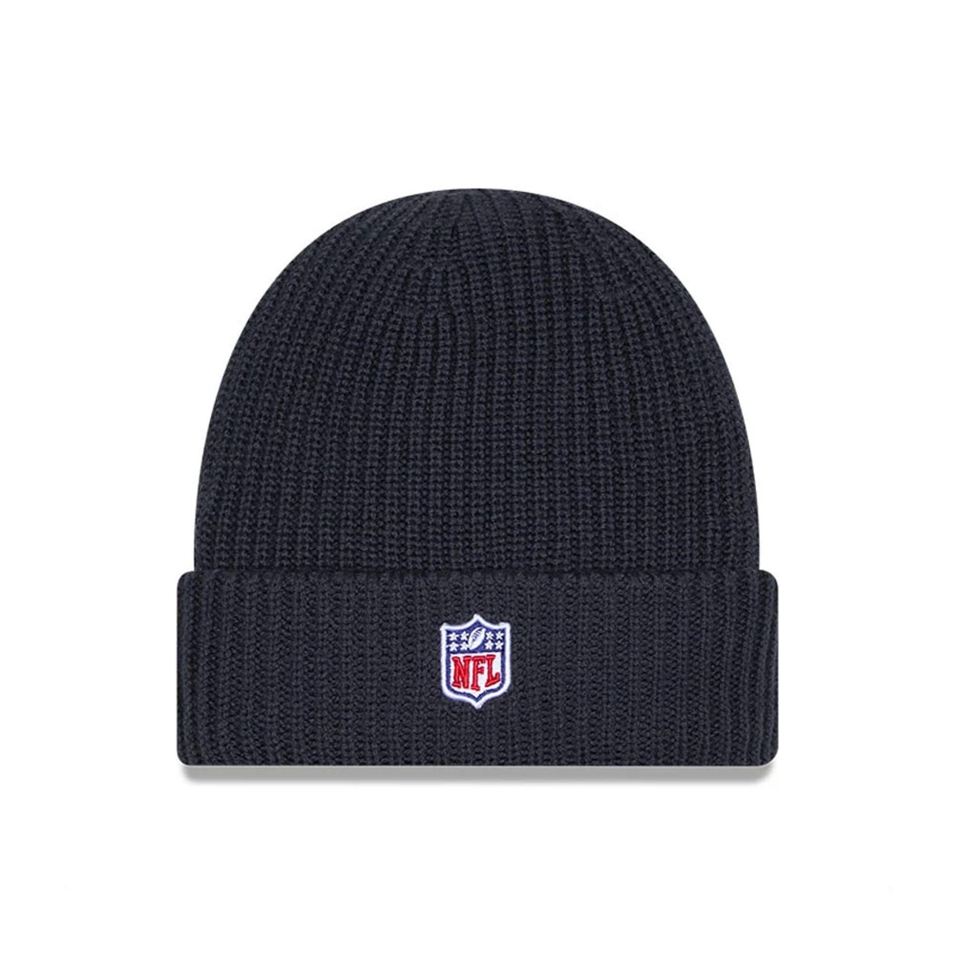 This is a Denver Broncos NFL Sideline Charcoal Cuff knit Beanie Hat 2
