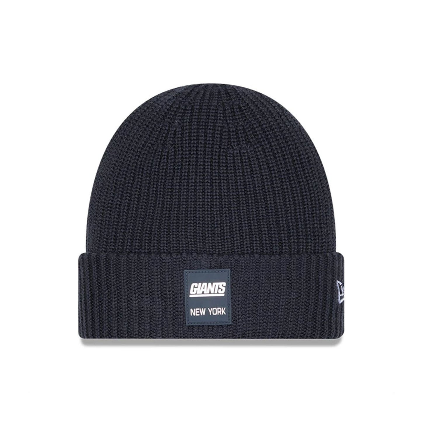 This is a New York Giants NFL Sideline Charcoal Cuff knit Beanie Hat 1