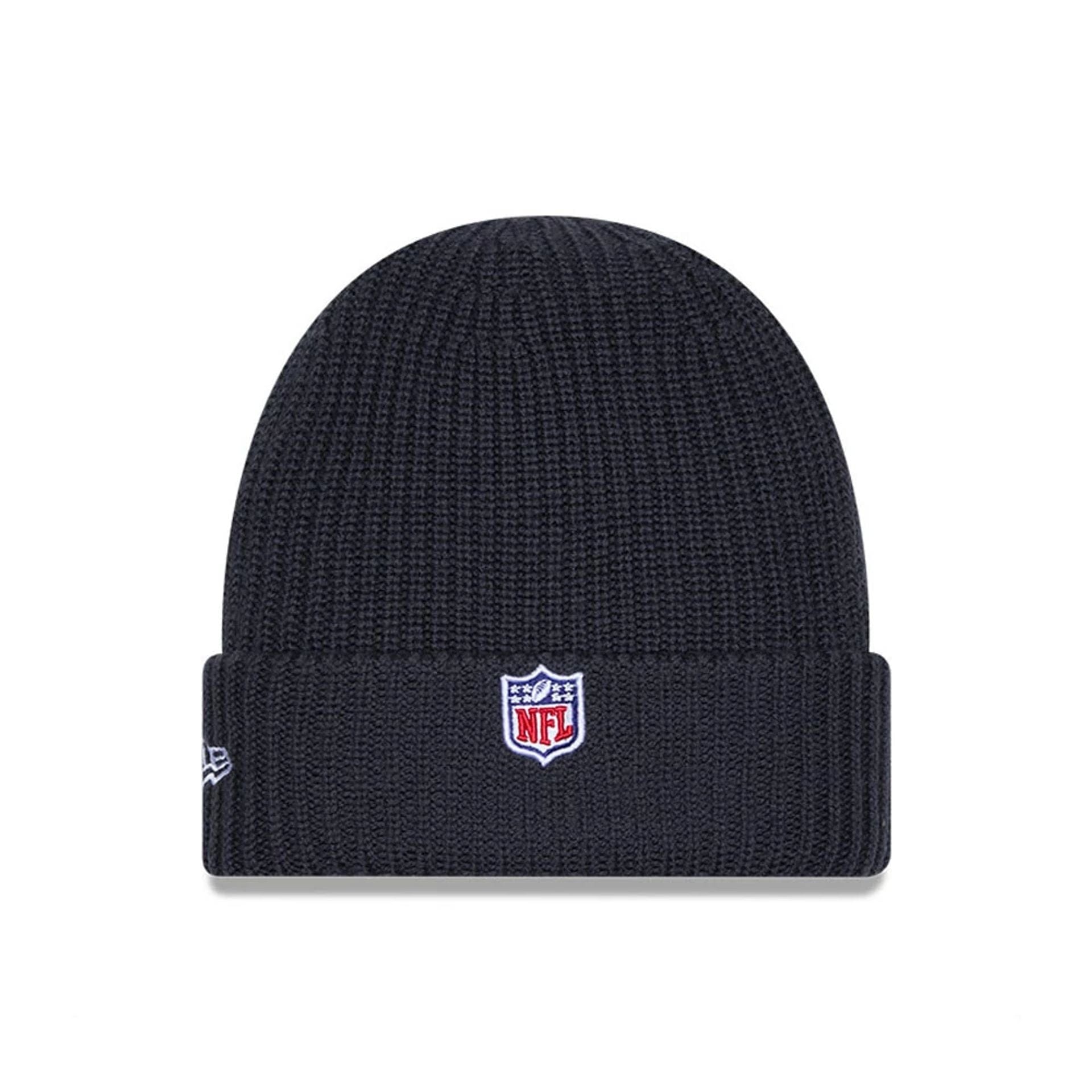 This is a New York Giants NFL Sideline Charcoal Cuff knit Beanie Hat 2