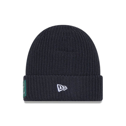 This is a New York Jets NFL Sideline Charcoal Cuff knit Beanie Hat 3