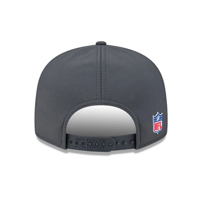 This is a New England Patriots NFL Sideline Charcoal 9FIFTY Split Panel Snapback Adjustable Cap 7