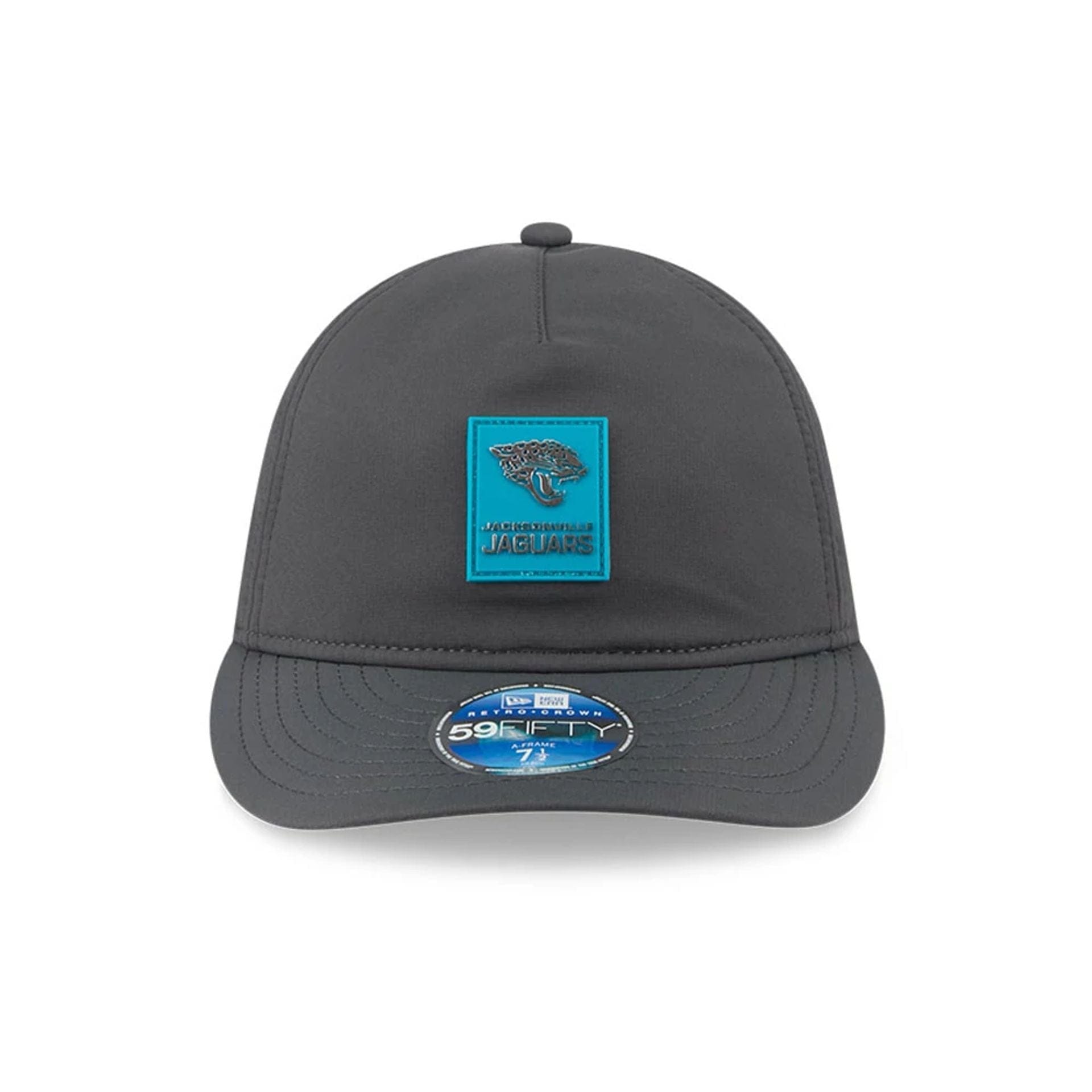 This is a Jacksonville Jaguars NFL Sideline Charcoal Retro Crown 59FIFTY Fitted Cap 3