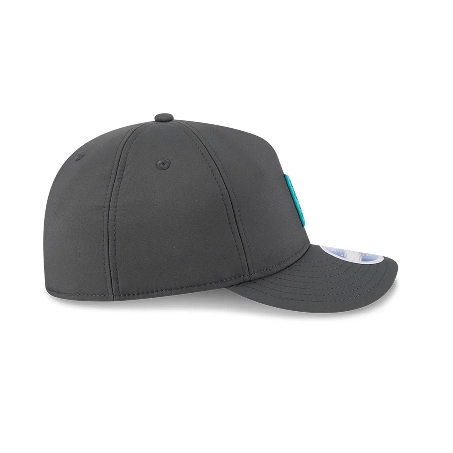 This is a Miami Dolphins NFL Sideline Charcoal Retro Crown 59FIFTY Fitted Cap 6