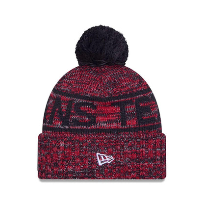 This is a Houston Texans NFL Sideline Red Sport Knit Beanie Hat 3