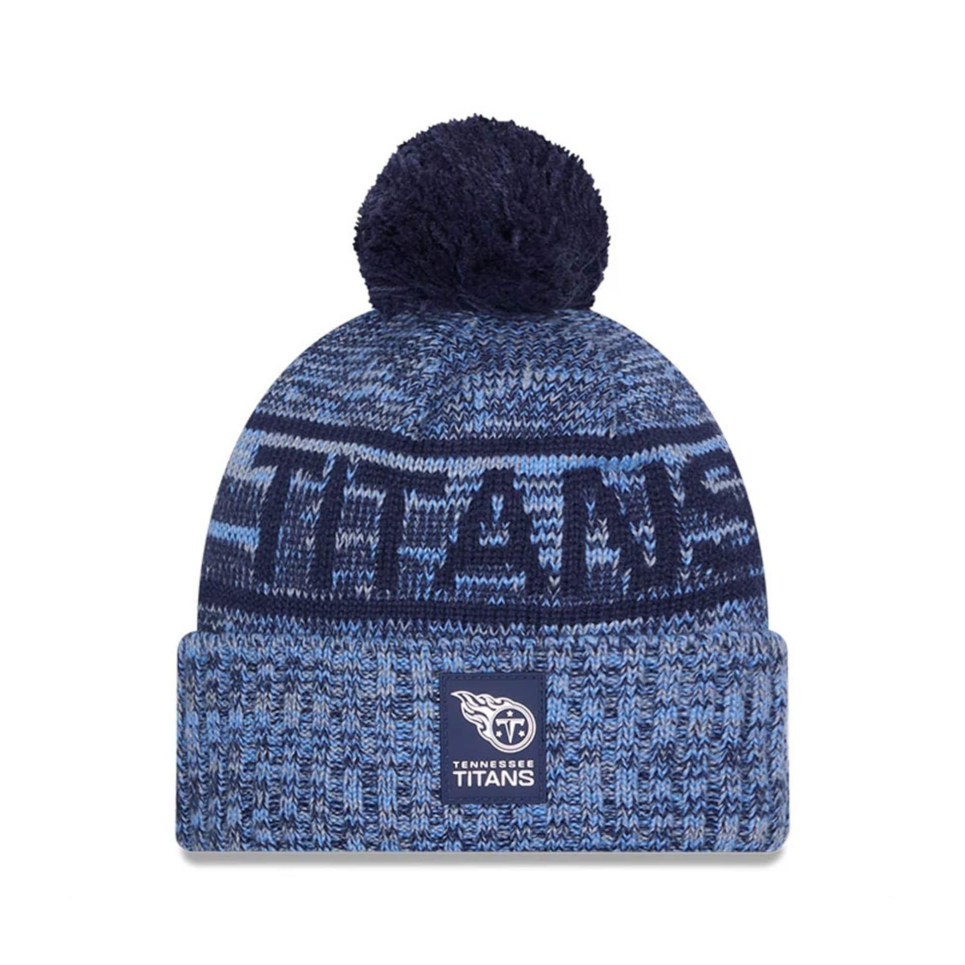This is a Tennessee Titans NFL Sideline 2025 Dark Blue Sport Knit Beanie Hat 1