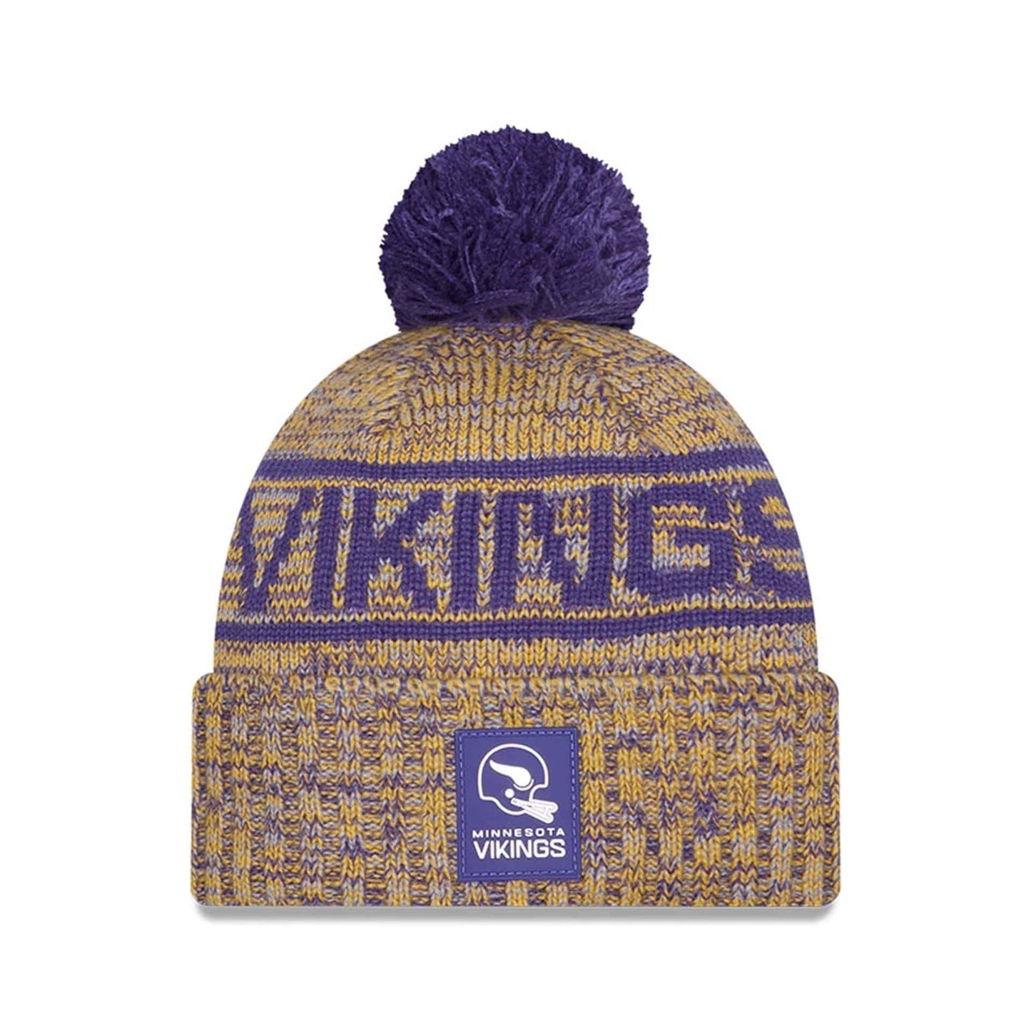 This is a Minnesota Vikings NFL Sideline Purple Sport Knit Beanie Hat 1