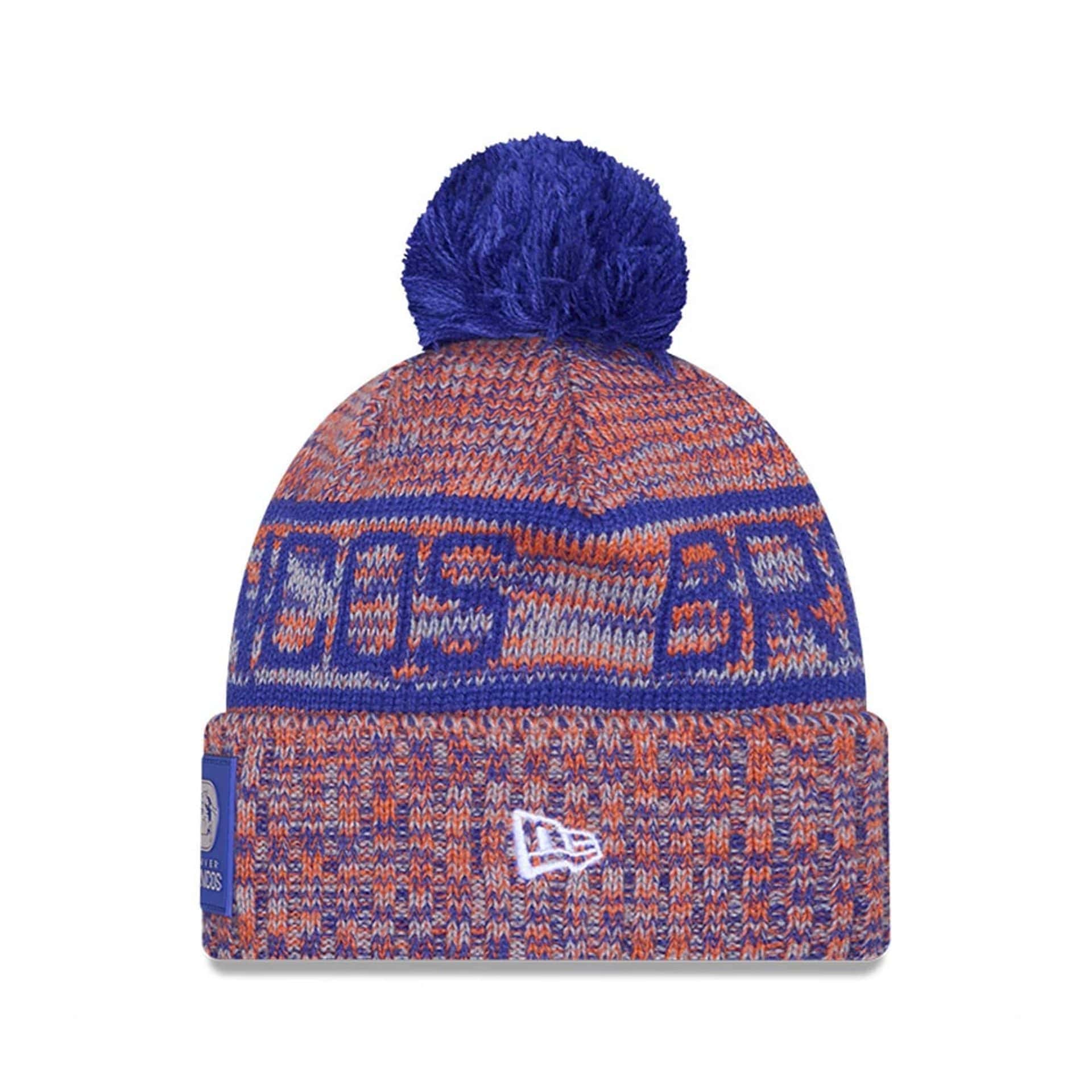This is a Denver Broncos NFL Sideline Blue Sport Knit Beanie Hat 2