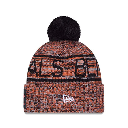 This is a Cincinnati Bengals NFL Sideline Black Sport Knit Beanie Hat 3