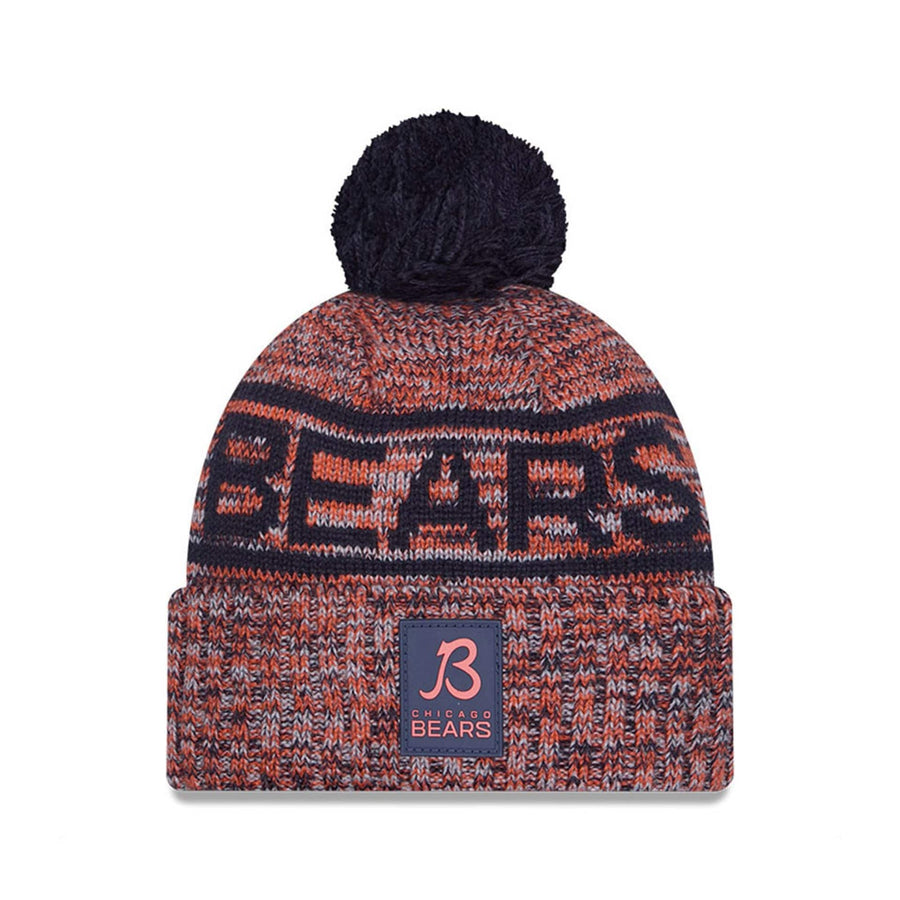 This is a Chicago Bears NFL Sideline Navy Sport Knit Beanie Hat 1