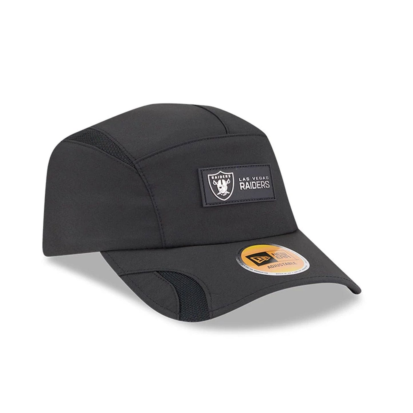 This is a Las Vegas Raiders NFL Sideline 2025 Black Runner Adjustable Cap 3