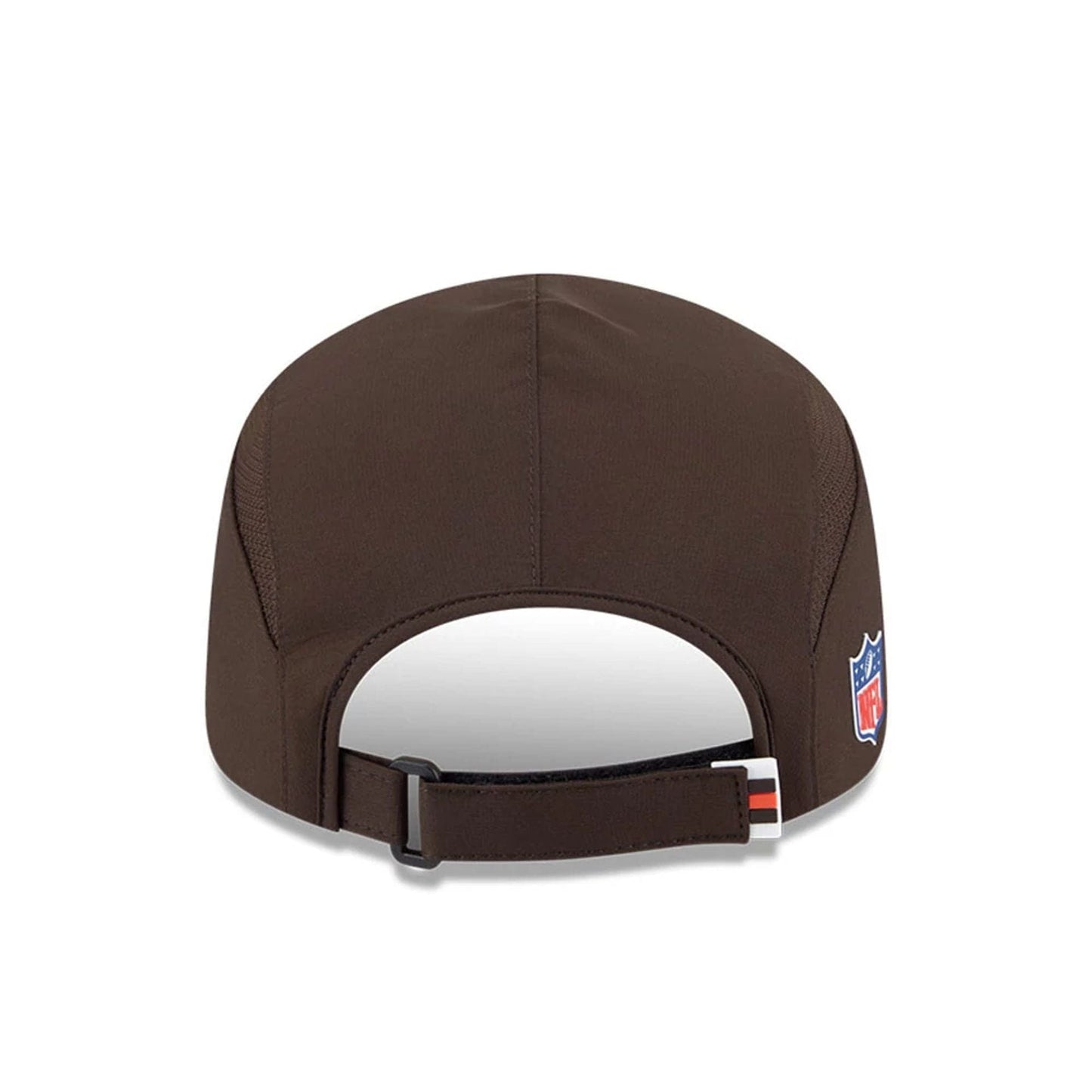 This is a Cleveland Browns NFL Sideline 2025 Dark Brown Runner Adjustable Cap 6