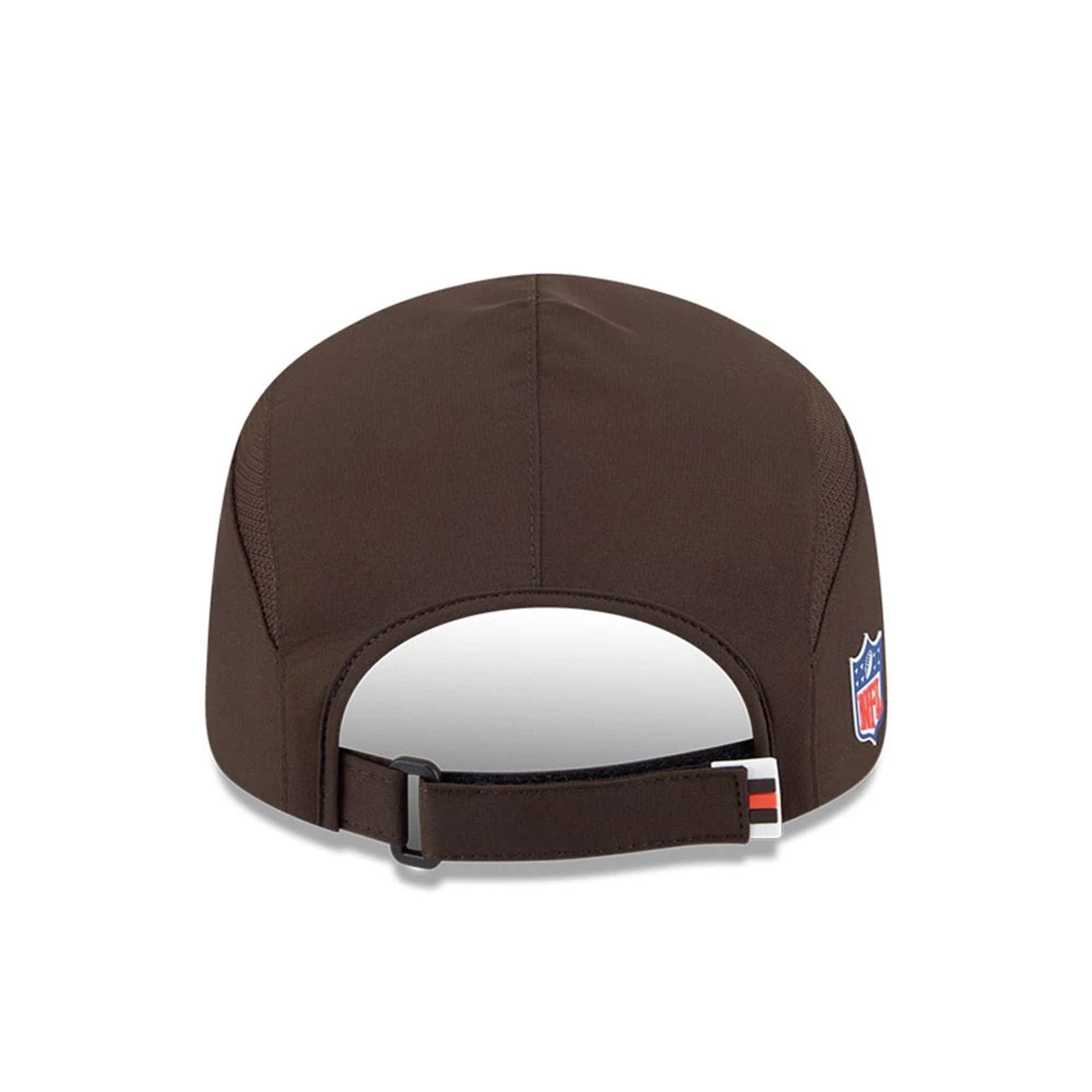 This is a Cleveland Browns NFL Sideline 2025 Dark Brown Runner Adjustable Cap 6