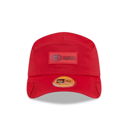 This is a San Francisco 49ers NFL Sideline 2025 Red Runner Adjustable Cap 2