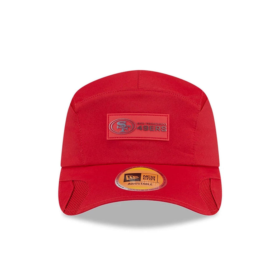 This is a San Francisco 49ers NFL Sideline 2025 Red Runner Adjustable Cap 2