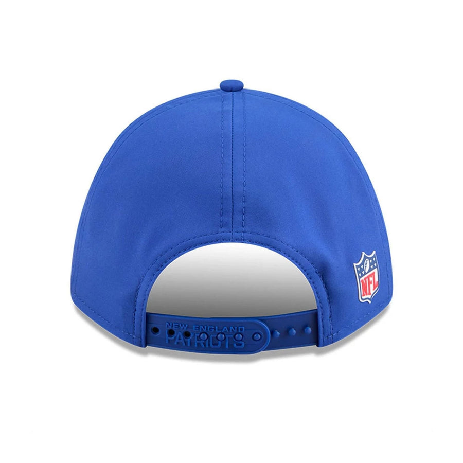 This is a New England Patriots NFL Sideline 2025 Blue 9FORTY M-Crown Adjustable Cap 7