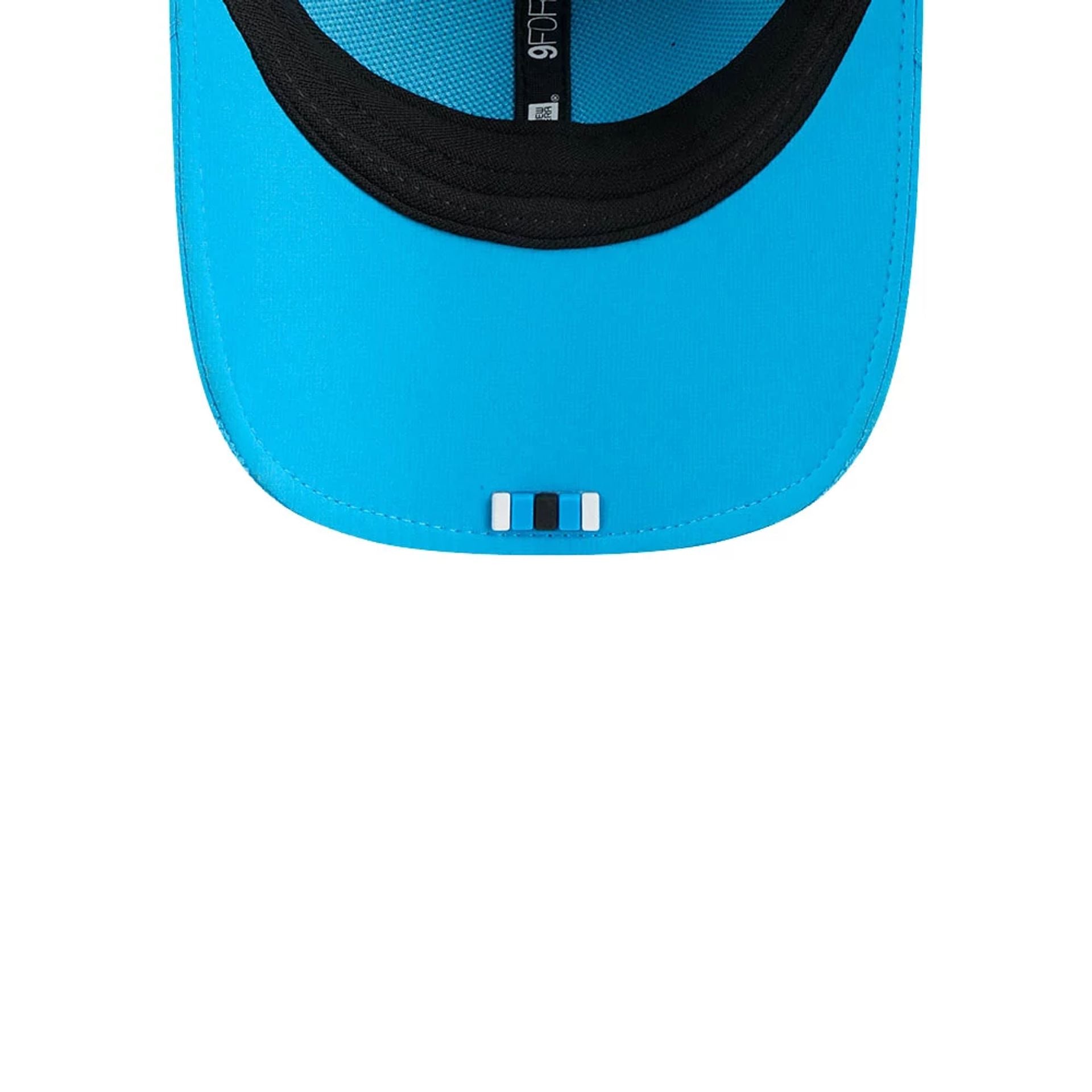 This is a Carolina Panthers NFL Sideline 2025 Light Blue 9FORTY M-Crown Adjustable Cap 2