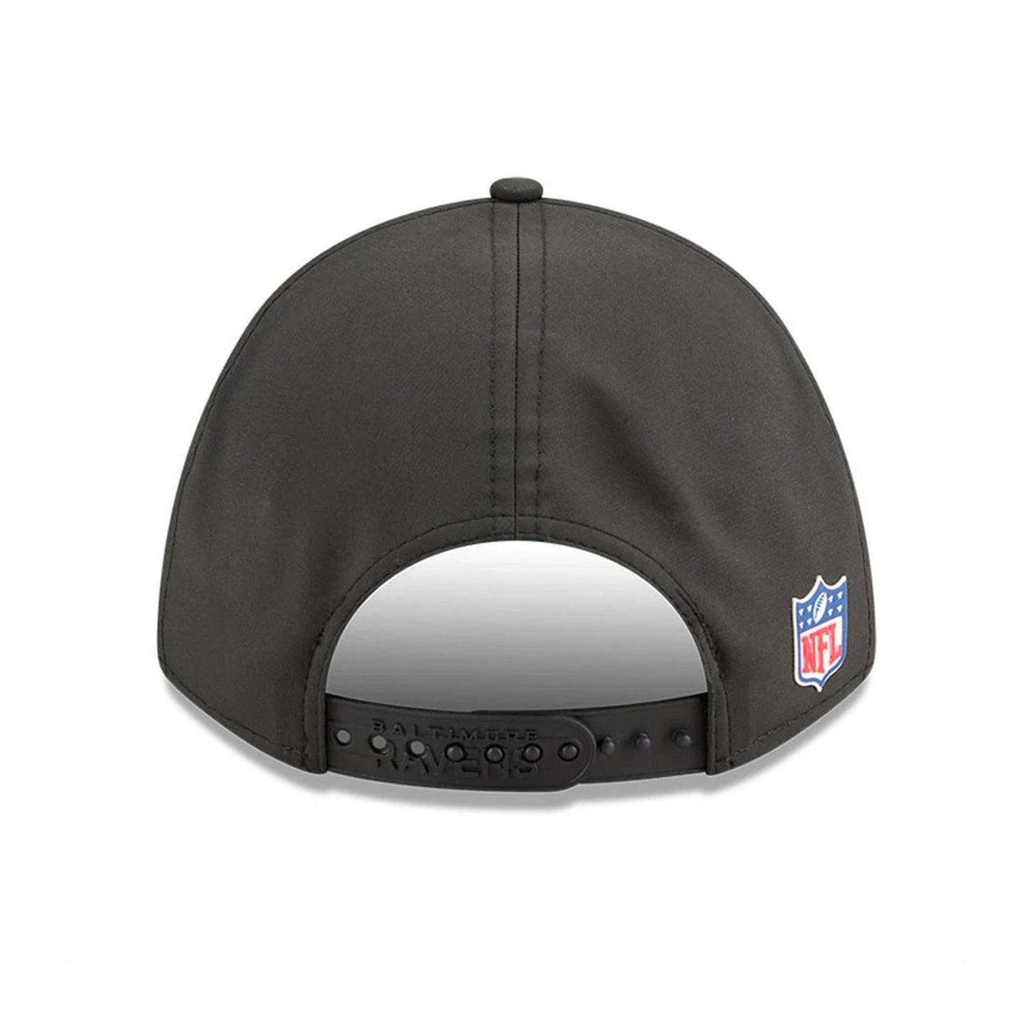 This is a Baltimore Ravens NFL Sideline 2025 Black 9FORTY M-Crown Adjustable Cap 7