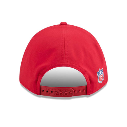 This is a San Francisco 49ers NFL Sideline 2025 Red 9FORTY M-Crown Adjustable Cap 7