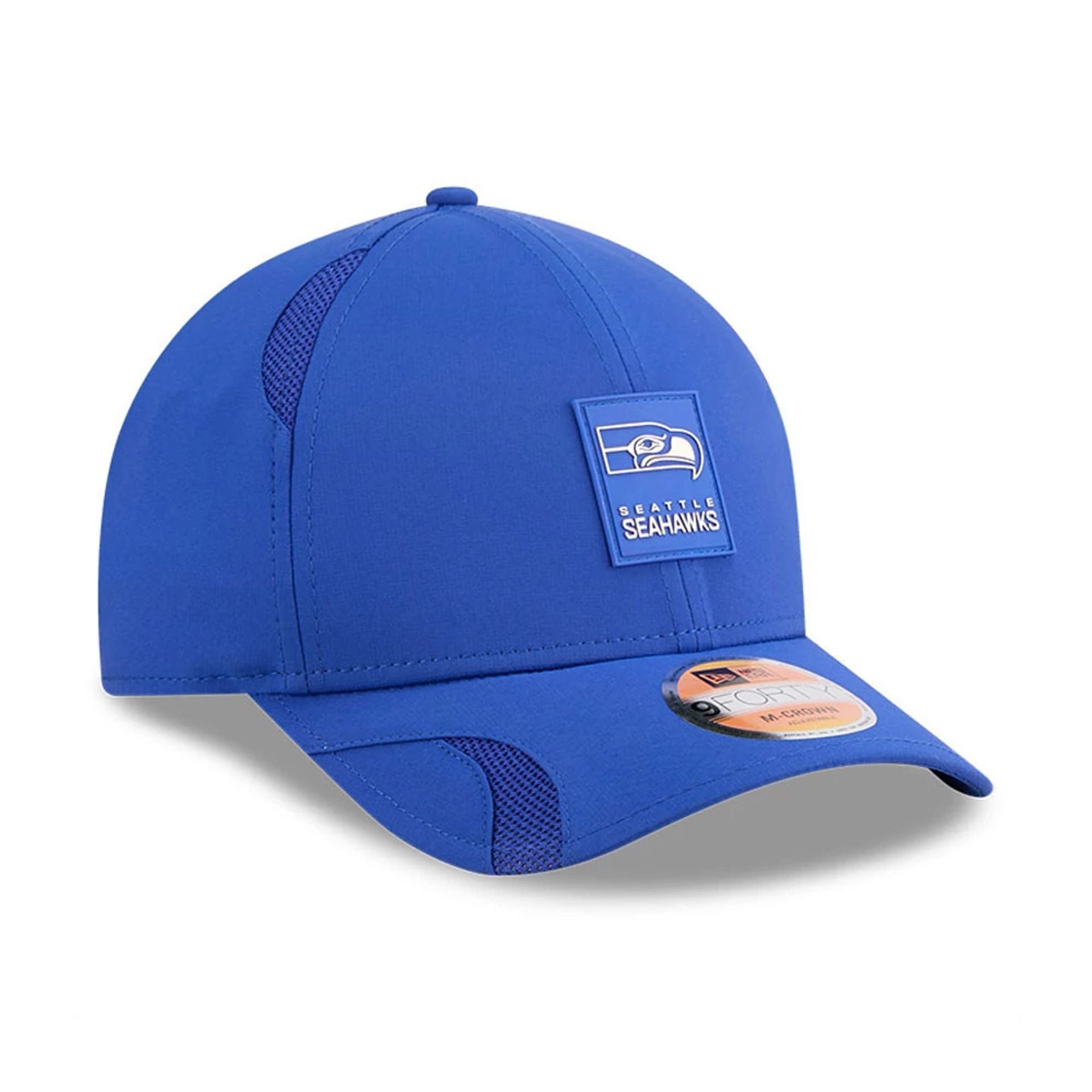 This is a Seattle Seahawks NFL Sideline 2025 Blue 9FORTY M-Crown Adjustable Cap 4