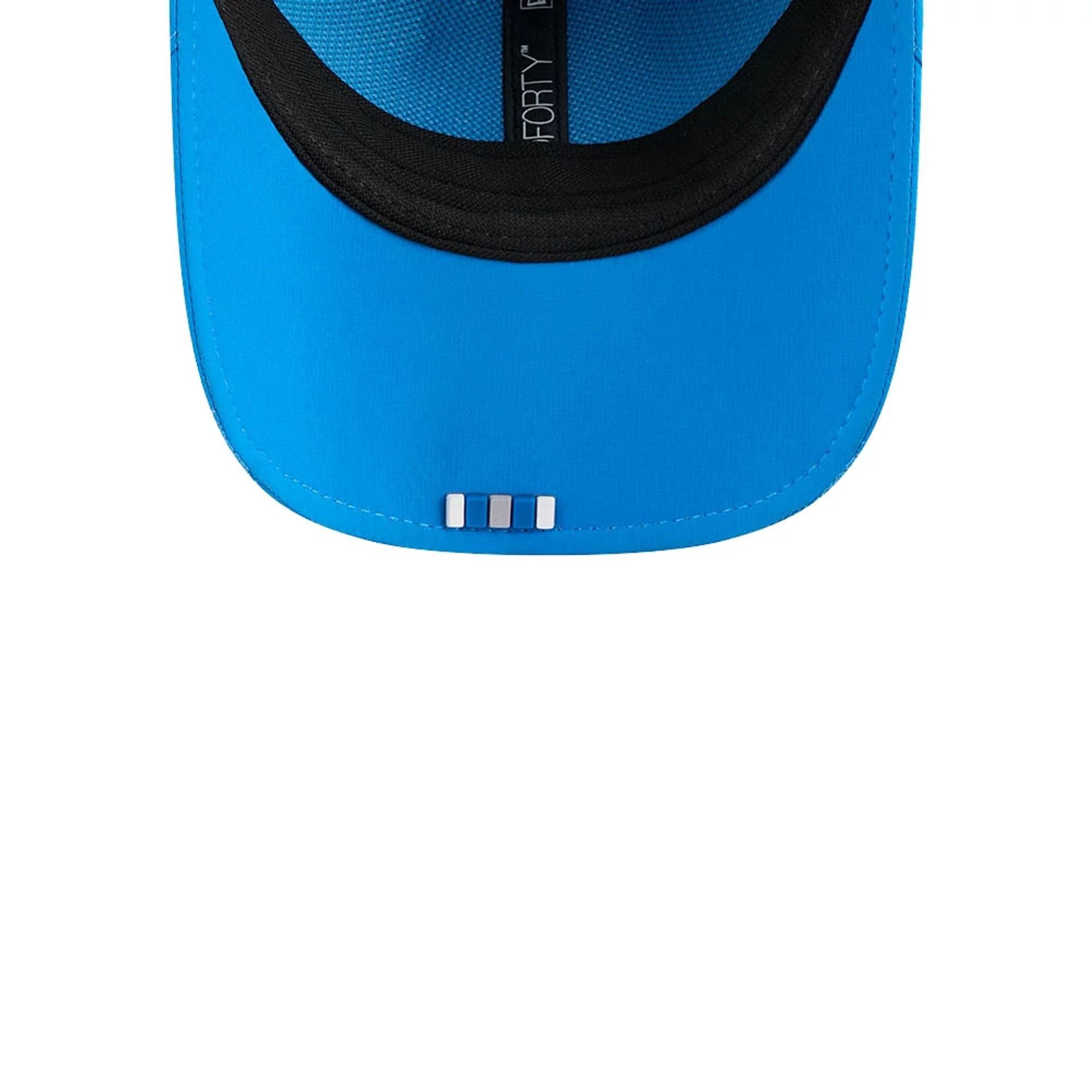 This is a Detroit Lions NFL Sideline 2025 Blue 9FORTY M-Crown Adjustable Cap 2