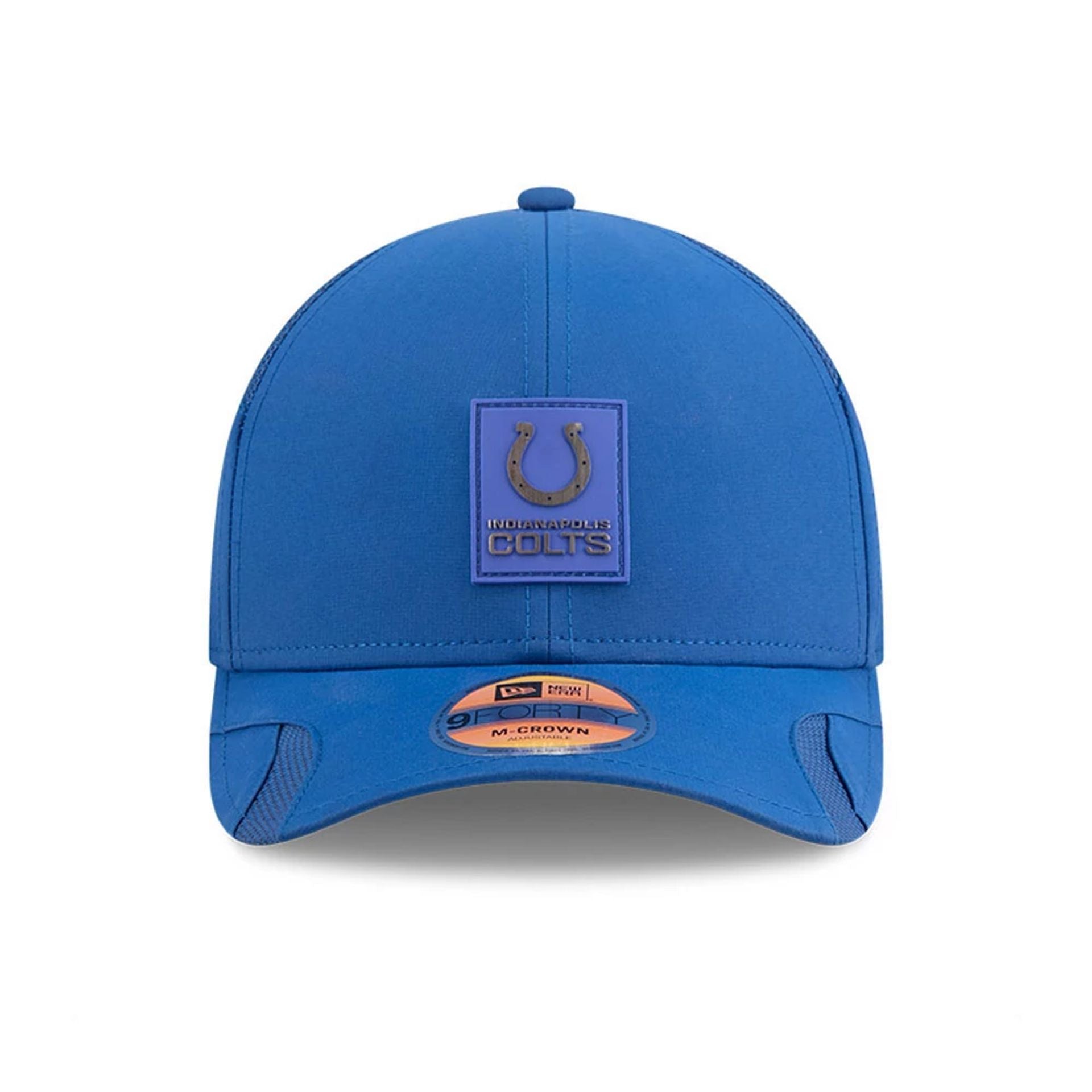 This is a Indianapolis Colts NFL Sideline 2025 Blue 9FORTY M-Crown Adjustable Cap 3