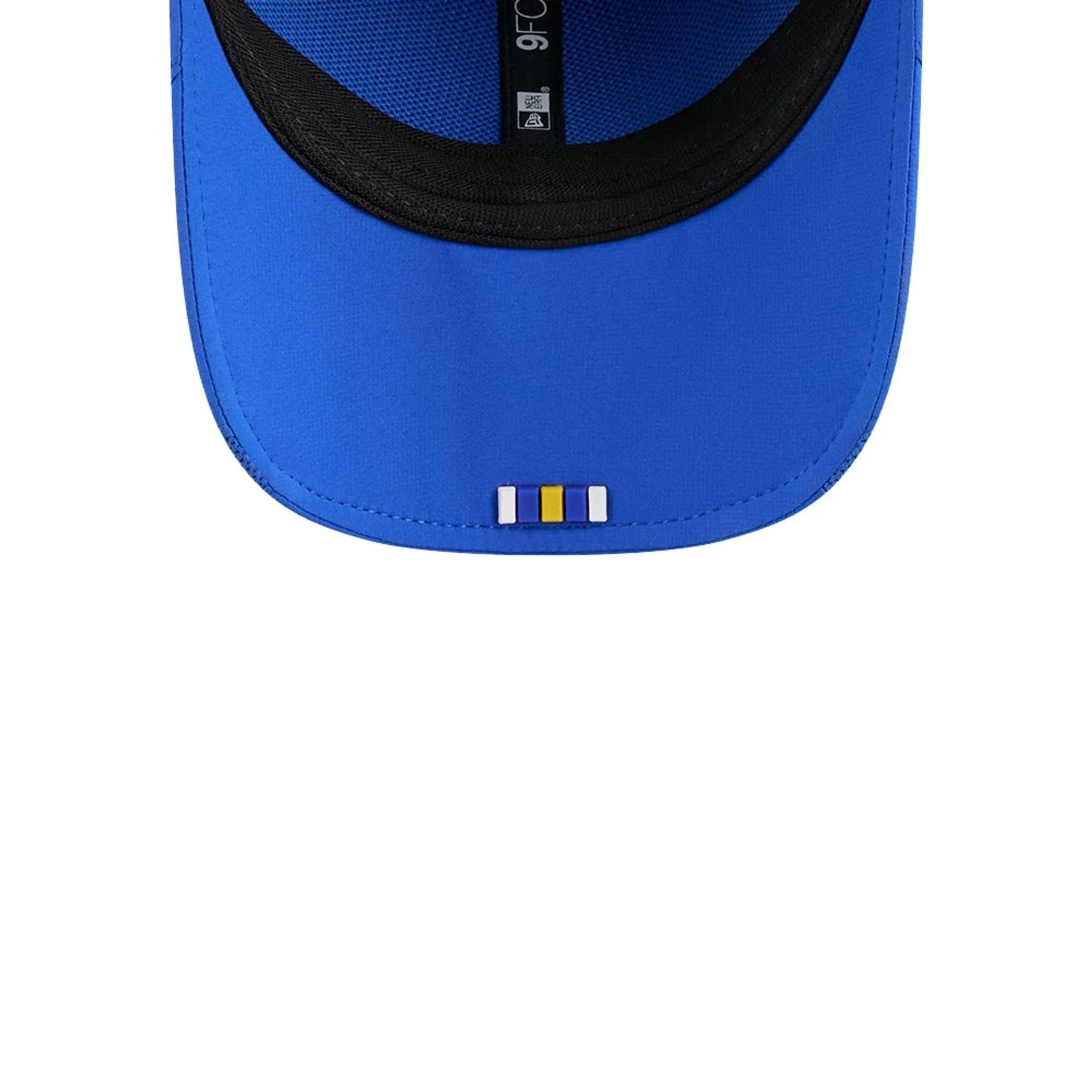 This is a LA Rams NFL Sideline 2025 Bright Blue 9FORTY M-Crown Adjustable Cap 2