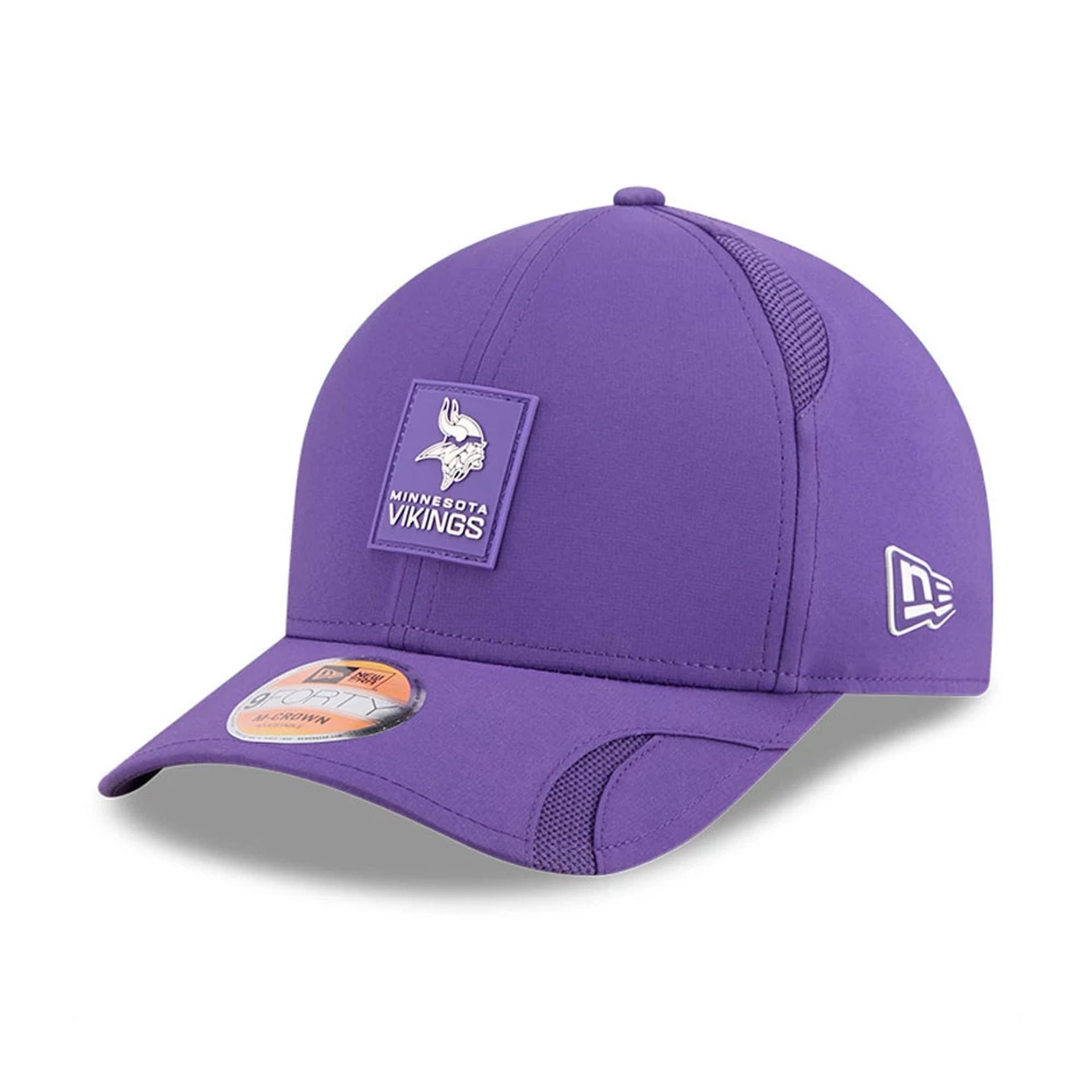 This is a Minnesota Vikings NFL Sideline 2025 Purple 9FORTY M-Crown Adjustable Cap 1