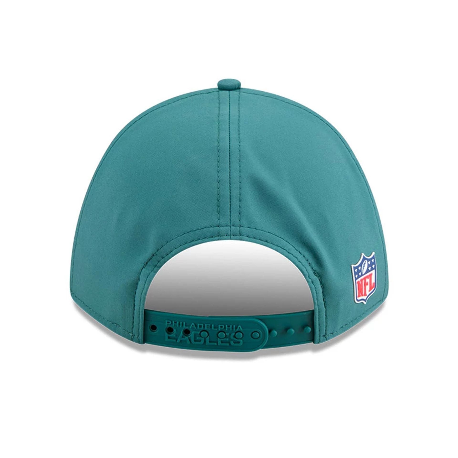This is a Philadelphia Eagles NFL Sideline 2025 Dark Green 9FORTY M-Crown Adjustable Cap 7