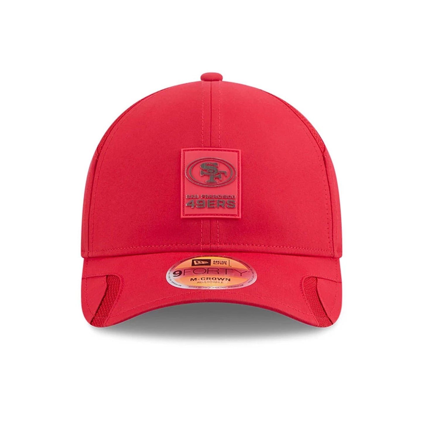 This is a San Francisco 49ers NFL Sideline 2025 Red 9FORTY M-Crown Adjustable Cap 3