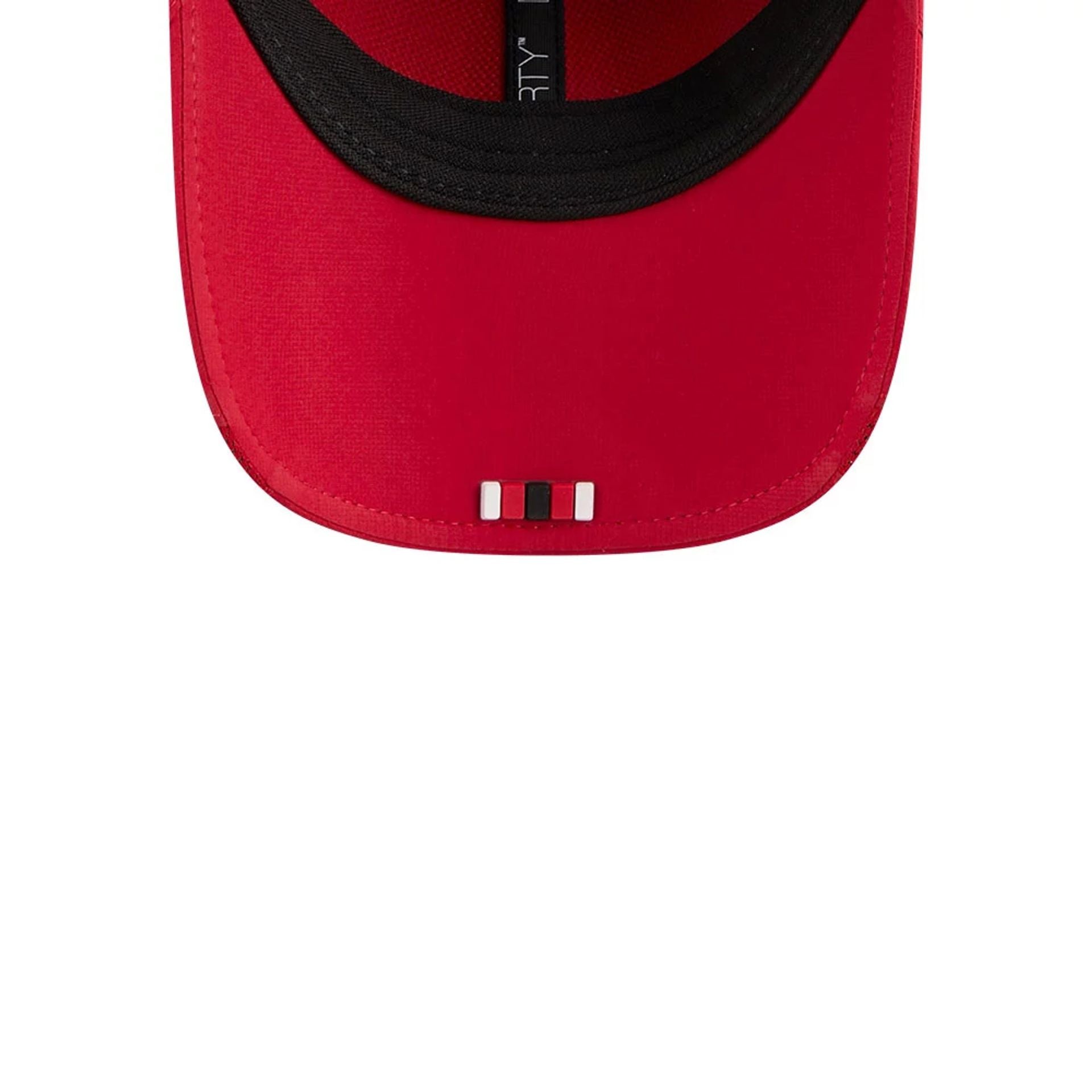 This is a San Francisco 49ers NFL Sideline 2025 Red 9FORTY M-Crown Adjustable Cap 2