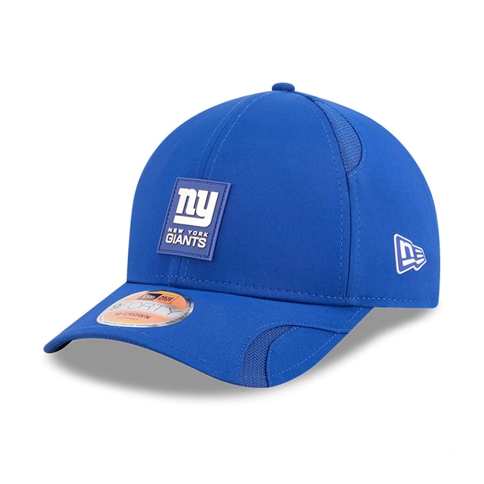 This is a New York Giants NFL Sideline 2025 Blue 9FORTY M-Crown Adjustable Cap 1