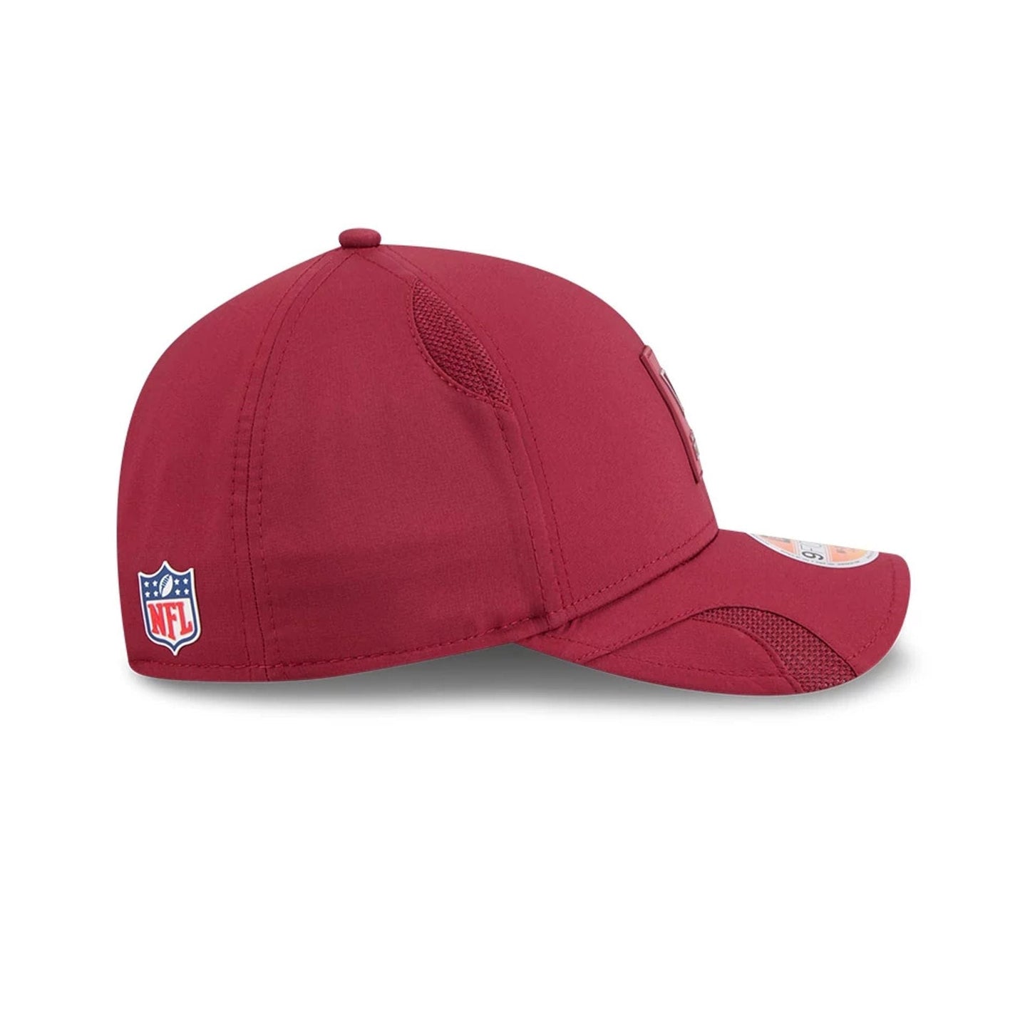 This is a Washington Commanders NFL Sideline 2025 Dark Red 9FORTY M-Crown Adjustable Cap 6
