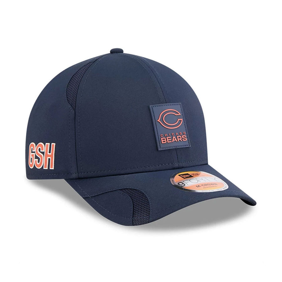 This is a Chicago Bears NFL Sideline 2025 Navy 9FORTY M-Crown Adjustable Cap 1