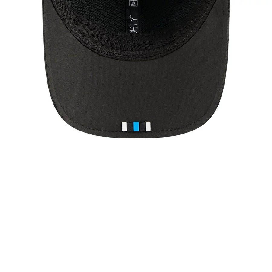 This is a Carolina Panthers NFL Sideline 2025 Black 9FORTY M-Crown Adjustable Cap 2