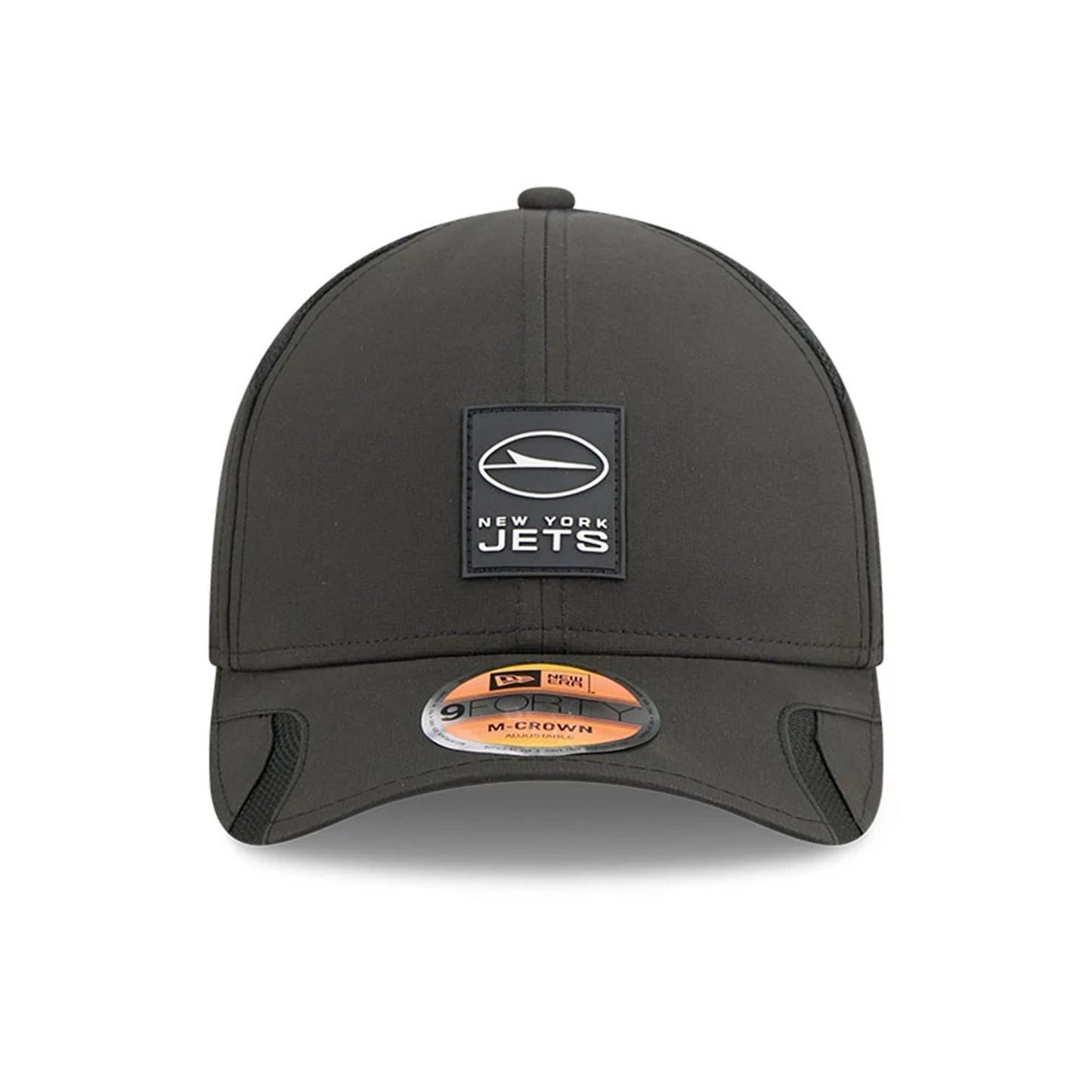This is a New York Jets NFL Sideline 2025 Black 9FORTY M-Crown Adjustable Cap 3